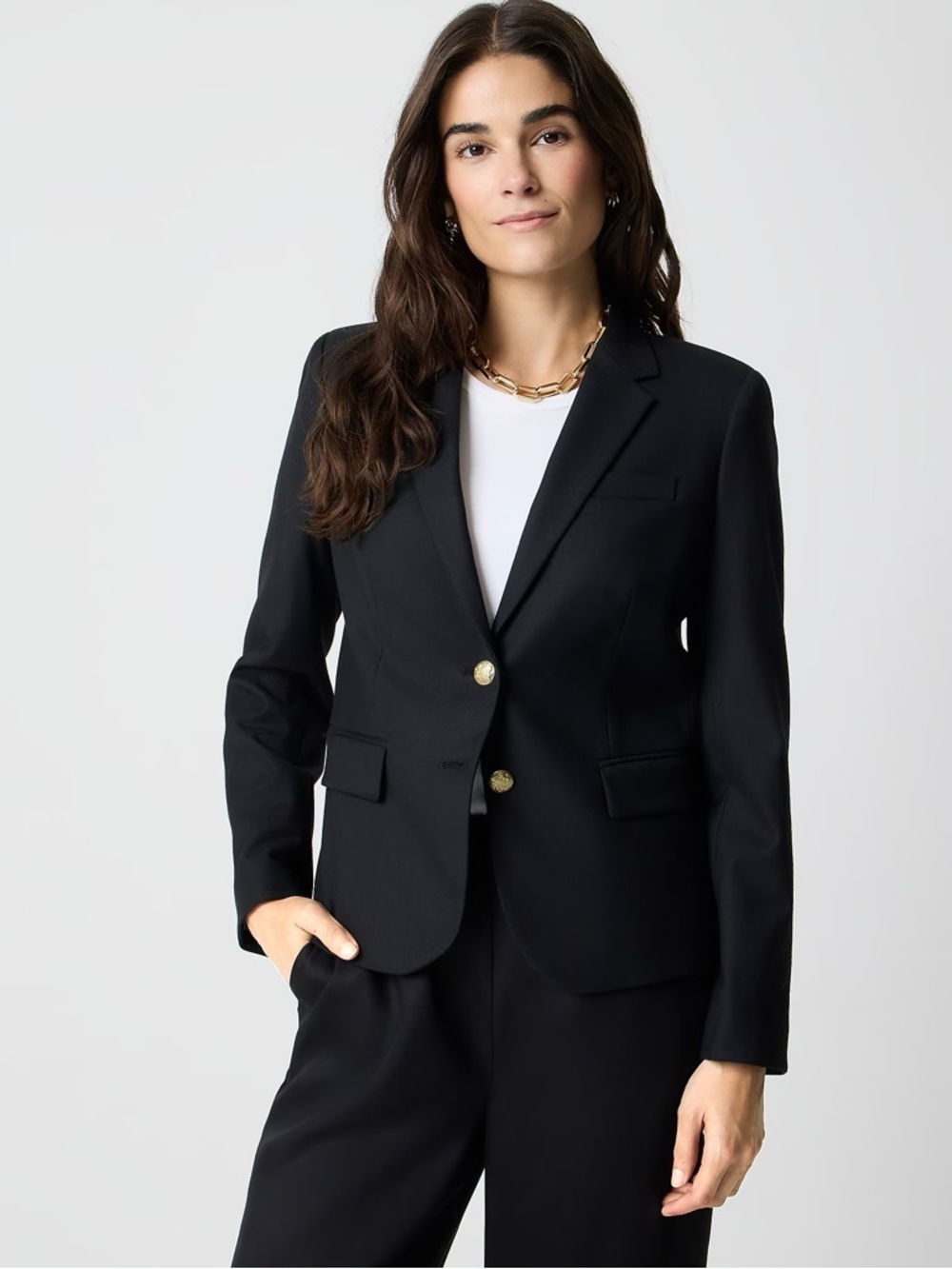 J.Crew Original Schoolboy Black Button Down Blazer Jacket Women’s Size 2